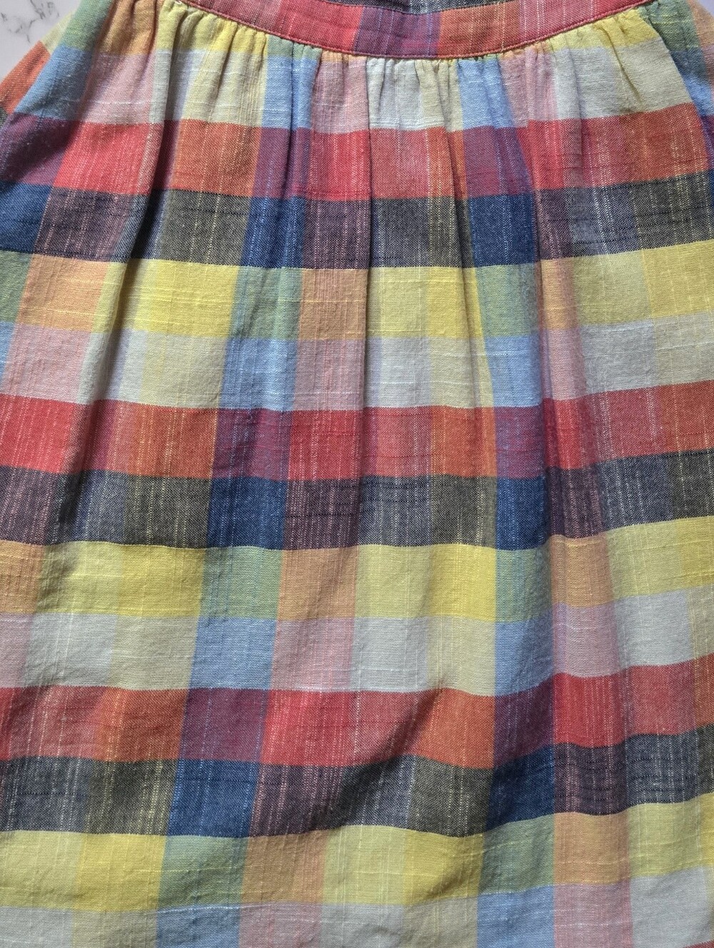Modcloth Multicolor Gingham Sundress Prairie Picnic Cottagecore Boho Small - Picture 10 of 12